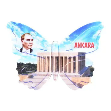 Ankara Themed Customised UV Printed Plastic Base Butterfly Shaped Fridge Magnet 80x58 mm - 10