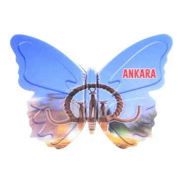 Ankara Themed Customised UV Printed Plastic Base Butterfly Shaped Fridge Magnet 80x58 mm - 11