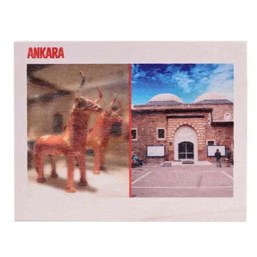 Ankara Themed Wooden UV Printed Travel Postcard 116x150 mm - 3