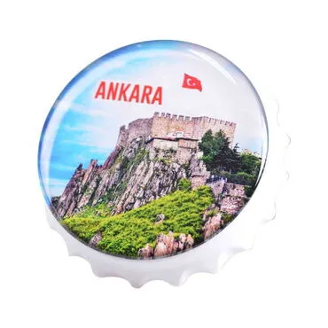 Toptan Ankara Temalı Myros Beyaz Kapak Açacak Magnet 63x15 mm - 10