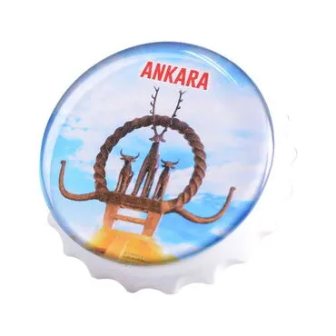 Toptan Ankara Temalı Myros Beyaz Kapak Açacak Magnet 63x15 mm - 11