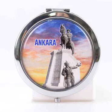 Ankara Themed Customised Metal Epoxy Travel Make Up Compact Mirror 70x11 mm - 5