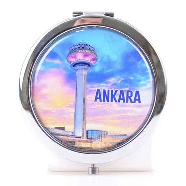 Ankara Themed Customised Metal Epoxy Travel Make Up Compact Mirror 70x11 mm - 6