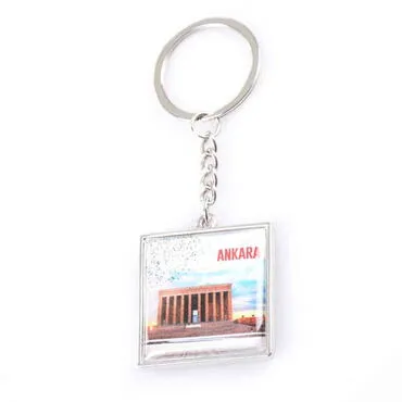 Toptan Ankara Temalı Myros Metal Kare Anahtarlık 36x95 mm - 5
