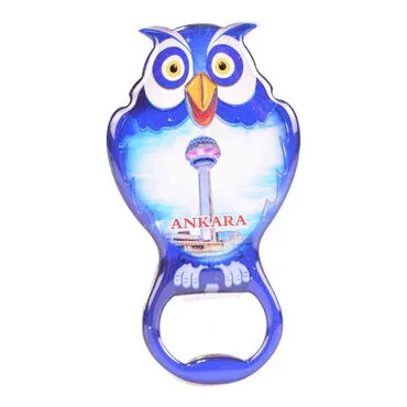 Toptan Ankara Temalı Myros Metal Baykuş Açacak Magnet 88x47 mm - 4