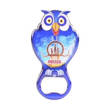 Toptan Ankara Temalı Myros Metal Baykuş Açacak Magnet 88x47 mm - 7