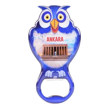 Toptan Ankara Temalı Myros Metal Baykuş Açacak Magnet 88x47 mm - 8