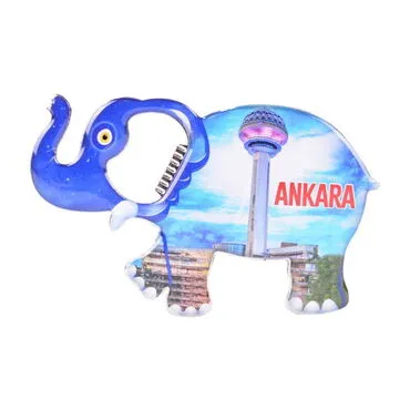 Toptan Ankara Temalı Myros Metal Fil Açacak Magnet 98x61 mm - 5