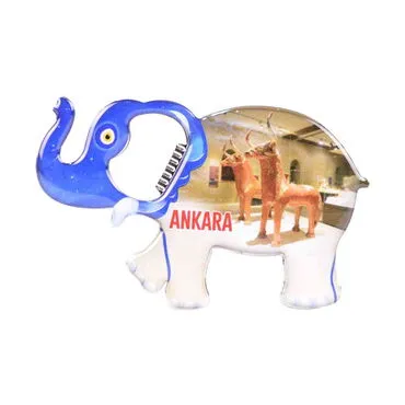 Toptan Ankara Temalı Myros Metal Fil Açacak Magnet 98x61 mm - 7