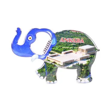 Toptan Ankara Temalı Myros Metal Fil Açacak Magnet 98x61 mm - 8