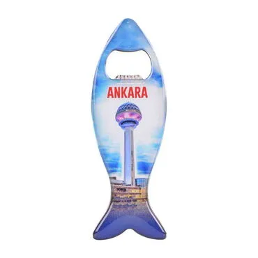 Toptan Ankara Temalı Myros Metal Balık Açacak Magnet 120x43 mm - 12