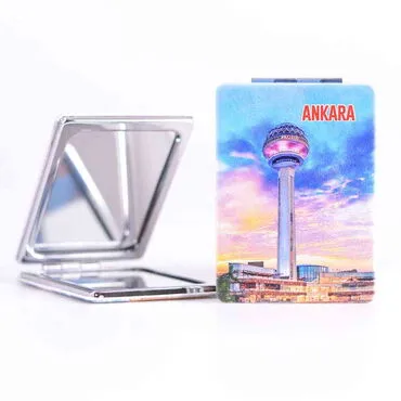 Ankara Themed Customised Uv Printed Rectangle Compact Mirror 85x62x11 mm - 2