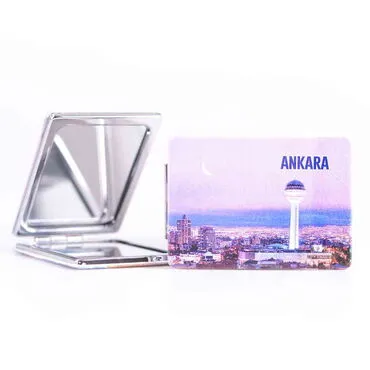 Ankara Themed Customised Uv Printed Rectangle Compact Mirror 85x62x11 mm - 3