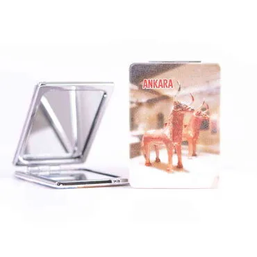 Ankara Themed Customised Uv Printed Rectangle Compact Mirror 85x62x11 mm - 6