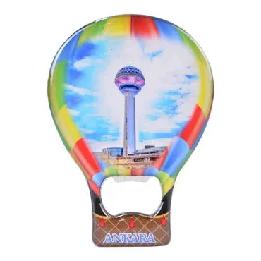 Ankara Themed Baloon Shaped Metal Magnetic Bottle Opener 102x73 mm - 7