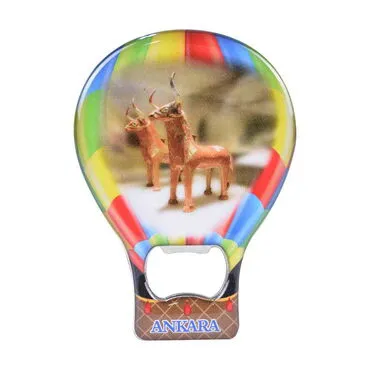 Ankara Themed Baloon Shaped Metal Magnetic Bottle Opener 102x73 mm - 8
