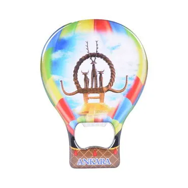 Ankara Themed Baloon Shaped Metal Magnetic Bottle Opener 102x73 mm - 12