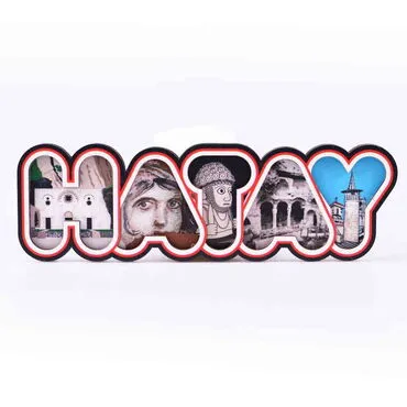 Hatay Themed Wooden Customised City Name Letter Souvenir Fridge Magnet - 3