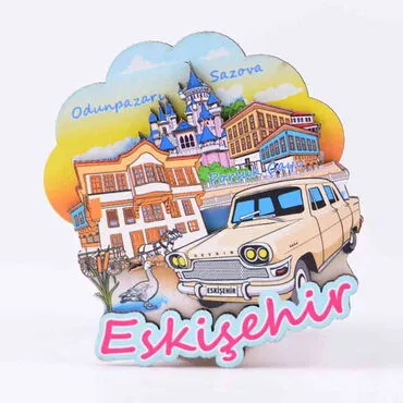 Eskisehir Themed Wooden Customised 2D Souvenir Fridge Magnet - 6