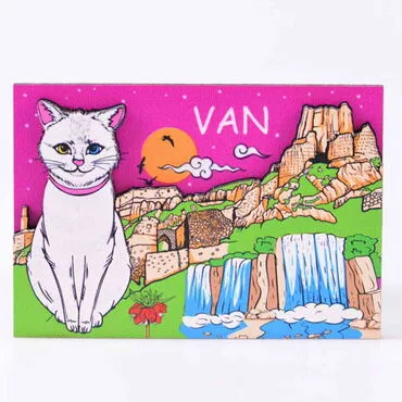 Van Themed Wooden Customised 2D Souvenir Fridge Magnet - 3