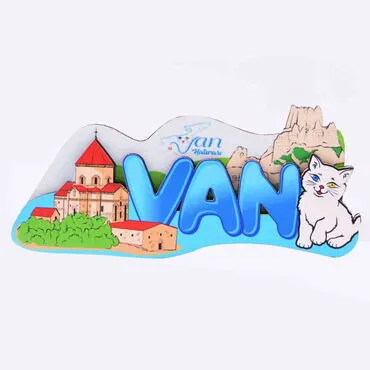 Van Themed Wooden Customised 2D Souvenir Fridge Magnet - 8