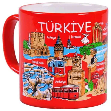 Toptan Türkiye Temalı Serami̇k Yöresel Kupa T 82*90 Mm - 2