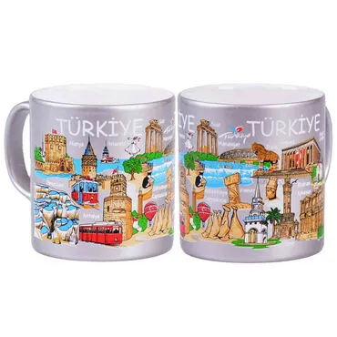 Toptan Türkiye Temalı Serami̇k Yöresel Kupa T 82*90 Mm - 11