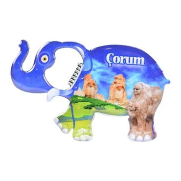 Corum Themed Elephant Shaped Metal Magnetic Bottle Opener 98x61 mm - Standart