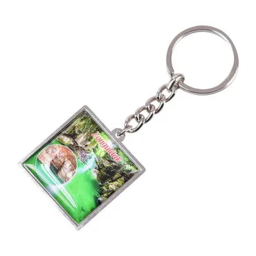 Zonguldak Themed Metal Square Shaped Double Face Keychain 36x95 mm - 5