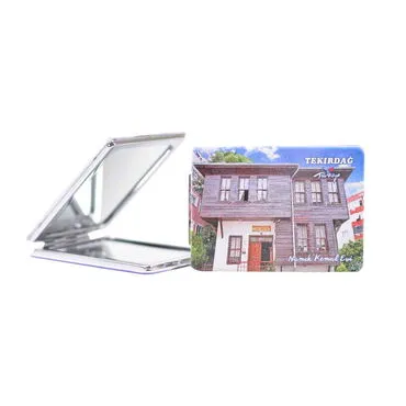 Tekirdag Themed Customised Uv Printed Rectangle Compact Mirror 85x62x11 mm - 3