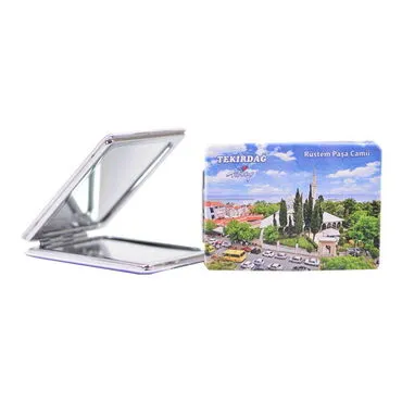 Tekirdag Themed Customised Uv Printed Rectangle Compact Mirror 85x62x11 mm - 5