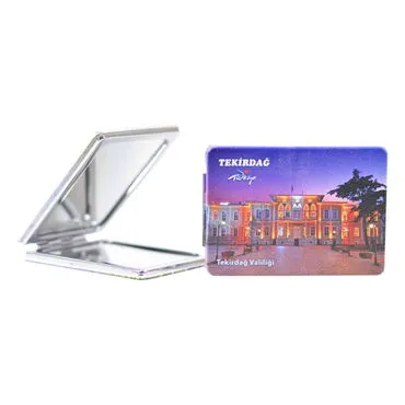 Tekirdag Themed Customised Uv Printed Rectangle Compact Mirror 85x62x11 mm - 6
