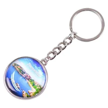 Zonguldak Themed Metal Round Keychain 40x100 mm - 6