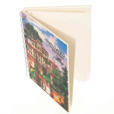 Trabzon Themed Custom Printed Wood Cover Notebook 120x170 mm - 2