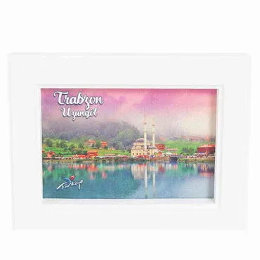 Trabzon Themed Small Wooden Printed Frame 120x150 mm - Standart - 2