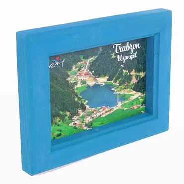 Trabzon Themed Small Wooden Printed Frame 120x150 mm - Standart - 3
