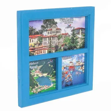 Trabzon Themed Big Wooden Printed Frame 210x210 mm - Standart - 3