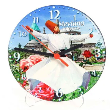 Konya Themed Epoxy Wall Clock Home Decoration 20 Cm - 7