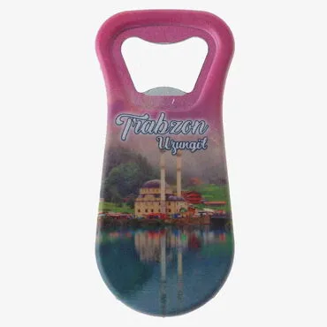 Trabzon Themed Customised Uv Printed  Plastic Base Plastic Base Bottle Opener 95x43 mm - 6
