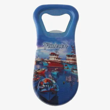 Trabzon Themed Customised Uv Printed  Plastic Base Plastic Base Bottle Opener 95x43 mm - 7