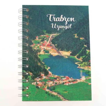 Trabzon Themed Custom Printed Wood Cover Notebook 120x170 mm - 3