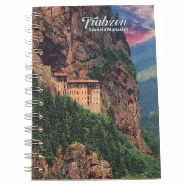 Trabzon Themed Custom Printed Wood Cover Notebook 120x170 mm - 5