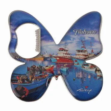 Toptan Trabzon Temalı Myros Metal Kelebek Açacak Magnet 70x70 mm - 4