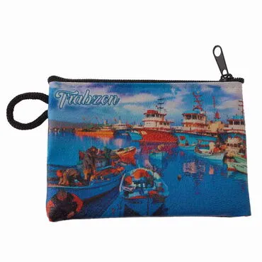 Trabzon Themed Turkish Woven Wallet  113x80x8 mm - 6