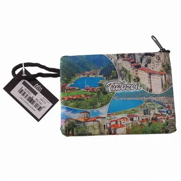Trabzon Themed Turkish Woven Wallet  113x80x8 mm - 8