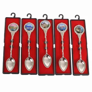 Toptan Trabzon Temalı Myros Metal Hatıra Kaşık 25x130 mm - 2