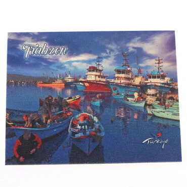 Toptan Trabzon Temalı 3D Resimli Ahşap Magnet - 2