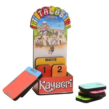 Kayseri Themed Wooden Table Calendar - 2