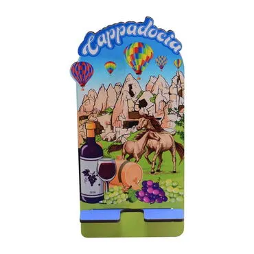 Cappodocia Themed Wooden Cell Phone Stand - Standart - 3