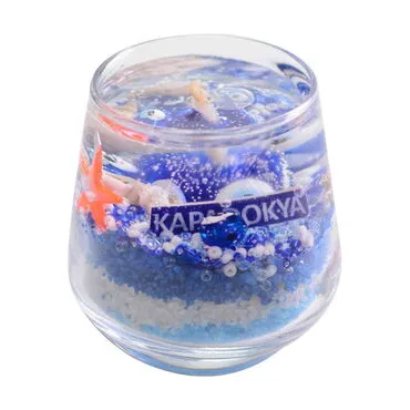 Cappodocia Themed Glass Transparent Gel  Candle